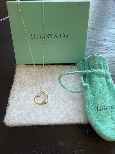TIFFANYオープンハートネックレス16mm