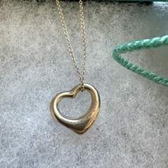 TIFFANYオープンハートネックレス16mmの画像