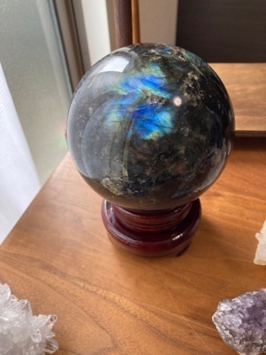 天然石　ラブラドライト　スフィア