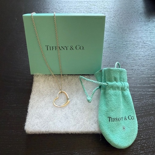 TIFFANYオープンハートネックレス22mm