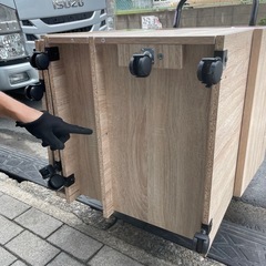 f●■【無料/0円】ミシン台 作業台 デスク 伸縮 折りたたみ コンパクト スリム  【LOWYA】の画像