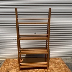 M0828712B 木製飾り棚 収納棚 4段ラック 本棚シンプルデザイン 中古品 現場品の画像