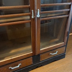 ◆古家具◆キャビネット 食器棚 飾り棚 書棚◆アンティーク 昭和レトロ 大正モダン◆の画像