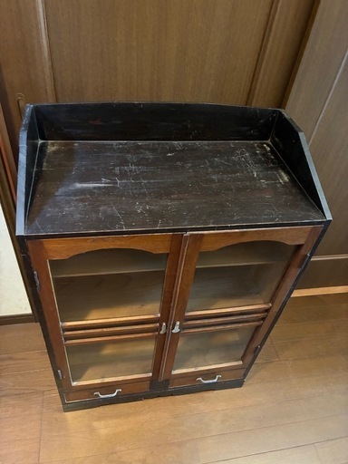 ◆古家具◆キャビネット 食器棚 飾り棚 書棚◆アンティーク 昭和レトロ 大正モダン◆