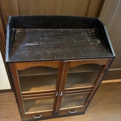 ◆古家具◆キャビネット 食器棚 飾り棚 書棚◆アンティーク 昭和レトロ 大正モダン◆の画像
