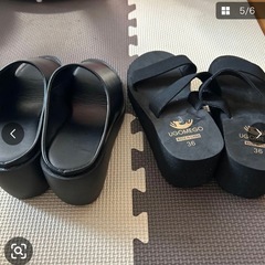 プラットフォーム 厚底 サンダルの画像