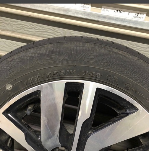 北海道旭川市直接引渡し限定品  トヨタ タンクルーミー純正 DUNLOP ENASAVE E300 ２０年製 夏 5山 5J 14イン