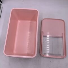 【現状品】ピンク ボックス2箱 ヨシカワ/他 マルチボックス 多目的収納 箱 収納の画像