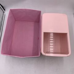 【現状品】ピンク ボックス2箱 ヨシカワ/他 マルチボックス 多目的収納 箱 収納の画像