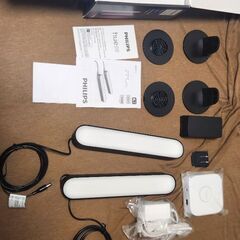 【未使用・開封のみ】間接照明_Philips Hue Play Light Bar スターターセット（ブラック2本）の画像