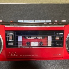 希少価値約45年前の物です、SANYO✨MRーU4SFラジカセ✨TDK10分新品テープ付きの画像