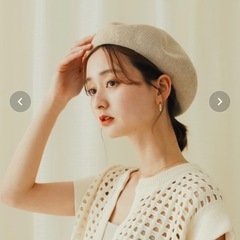ニット帽 アイボリー  の画像