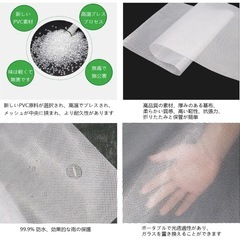 【新品未開封】ビニール防水シート 透明 白 2.8M×3M 0.5mm、250g/㎡　　　　　　　の画像