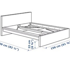 ダブルベッド　マルム　　IKEA
の画像
