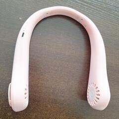 首かけ扇風機　ピンクの画像