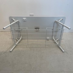 折りたたみテーブル　スチール　大理石調の画像