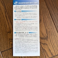 JR西日本株主優待券
の画像