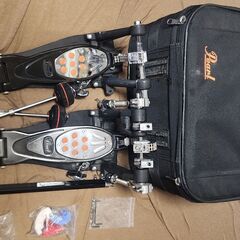 【自宅受渡】Pearl ツインペダル P-2102C（ケース付＋おまけあり）の画像
