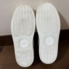 【美品】Chloé クロエ ホワイト スニーカー シューズ 靴 ロゴの画像