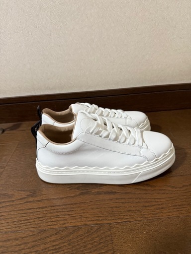 【美品】Chloé クロエ ホワイト スニーカー シューズ 靴 ロゴ