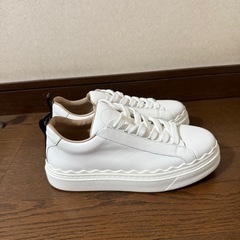 【美品】Chloé クロエ ホワイト スニーカー シューズ 靴 ロゴの画像