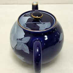 香蘭社　瑠璃薔薇　茶器セット　急須　湯呑み✕５点　計６点　250828-4Tの画像