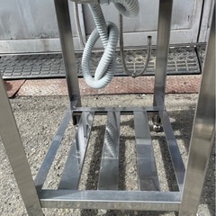 業務用 1槽シンク ２口蛇口付き 幅400×奥600×高さ850(mm) 一層シンク 一層 1層 一槽 店舗 厨房機器 流し台 扉付き 大阪の画像