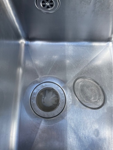 業務用 1槽シンク ２口蛇口付き 幅400×奥600×高さ850(mm) 一層シンク 一層 1層 一槽 店舗 厨房機器 流し台 扉付き