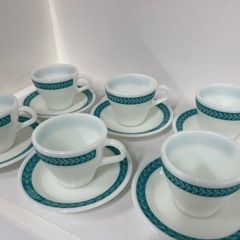 【🤩アンティーク🤩】PYREX 耐熱ガラスカップ６セットの画像