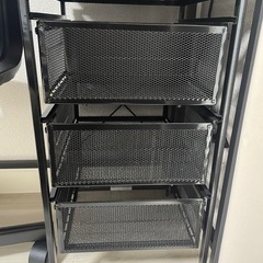 IKEA イケア　デスク横収納　レッナールト　スチールラックの画像