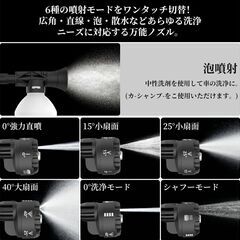 新品未使用　充電式　高圧洗浄機 コードレス 高性能6in1ノズルの画像