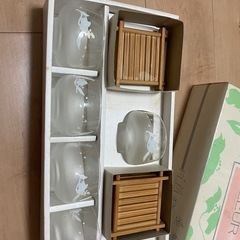 来客用 カップ ガラス ソーサー付きの画像