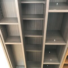 ★リユースのサカイ春日部店★KJ11437  スライド本棚 ブラウン H165×W80×D31 クリーニング済みの画像