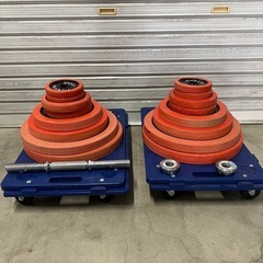 早い者勝ち！お得！ ファイティングロード 重量トレーニングベンチセット 重り計120kgの画像