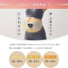 【新品】RELAGE リラージュ 腰ケア 腹筋ベルト EMS 振動 温熱 インナーケアの画像