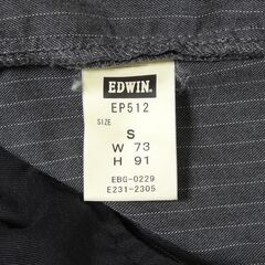 EDWIN PRESTIGE ゴルフパンツ？ スラックス風パンツ Sサイズ グレー ストライプ柄 エドウィンの画像