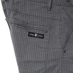 EDWIN PRESTIGE ゴルフパンツ？ スラックス風パンツ Sサイズ グレー ストライプ柄 エドウィンの画像