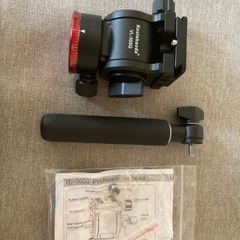 新品！Koolehaoda互換品　フルードビデオ雲台2WAY雲台 小型カメラ雲台1/4"ネジ付き 360°回転可能、耐荷重3キロ フラットベース アルミニウム製 - VL305Qの画像