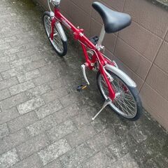 リサイクルショップどりーむ荒田店　No461 自転車　ミニベロ　CARIBOULIGHT　カリブーライト　ギア切り替え６段変速　折りたたみ固着　不可の画像