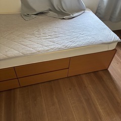 シングルベットマットレス付きの画像