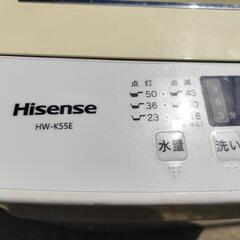 別荘設置◆綺麗なハイセンス2021年式　洗濯機5.5kg お届け可能の画像