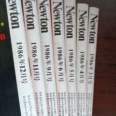Newton  ニュートン　1986年3月4月5月6月9月11月12月 7冊 　1987年2月3月4月5月 4冊の画像