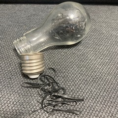 ヘアゴム　電球型ガラスケースの画像