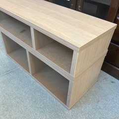 T2508-339　スライド式テレビ台 組み立て未接着 キズ汚れ有りの画像