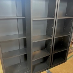 極美品📖´-スライド ブックシェルフ 本棚 木製 ブラックの画像