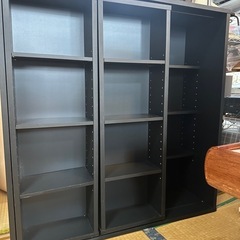 極美品📖´-スライド ブックシェルフ 本棚 木製 ブラックの画像