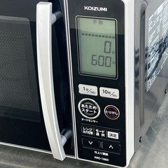 B202◇コイズミ 電子レンジ◇600W◇2021年製◇フラット庫内◇KRD-1860の画像