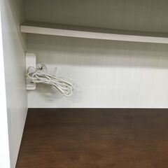 ★リユースのサカイ横浜南店★YM1392  レンジボード ホワイト・ブラウン W88×D43×H182 クリーニング済みの画像