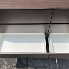 美品 ニトリ ローチェスト クエス ダークブラウン 140cm幅 (アキノリ