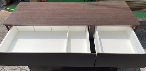 美品 ニトリ ローチェスト クエス ダークブラウン 140cm幅 (アキノリ